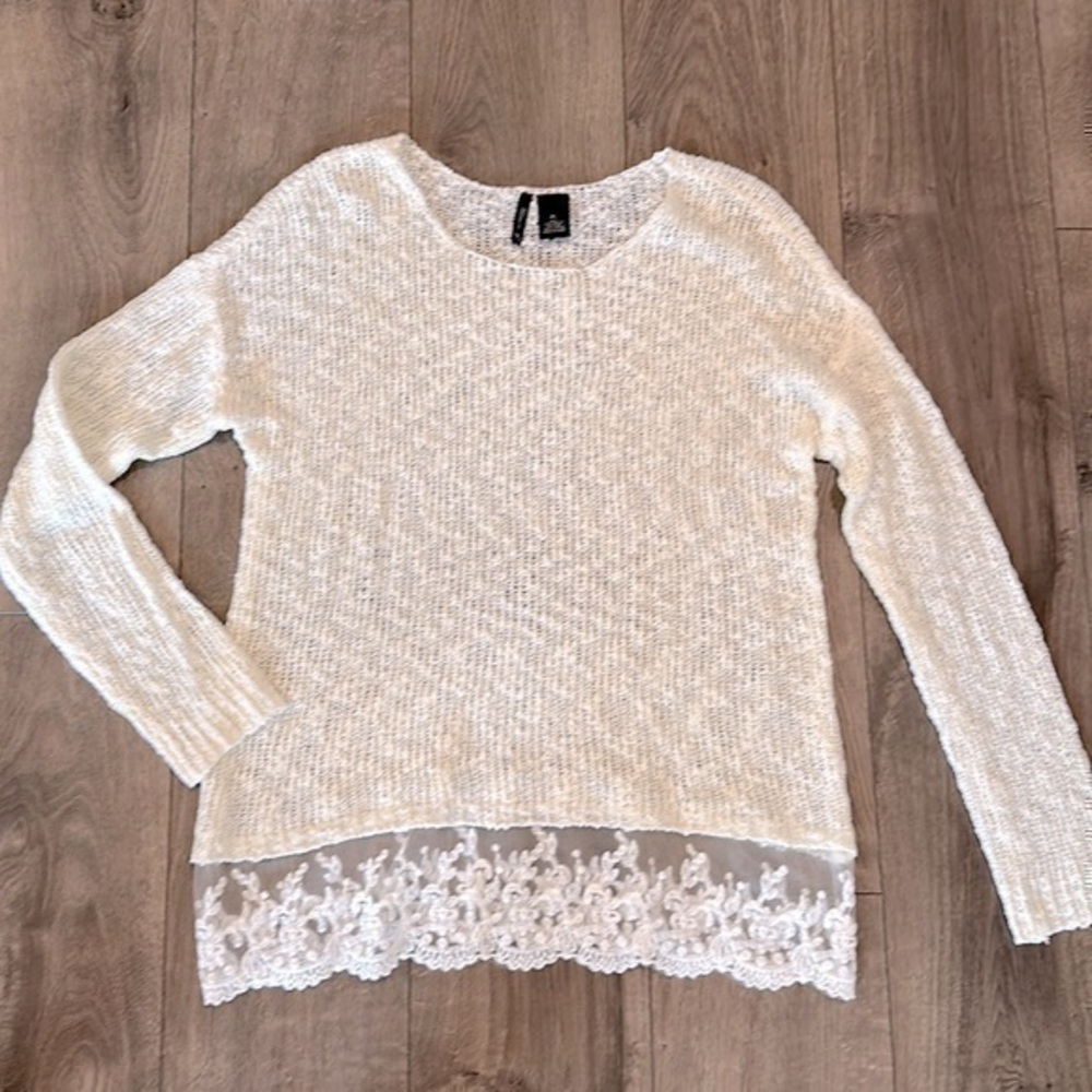 New Directions knit lace sweater